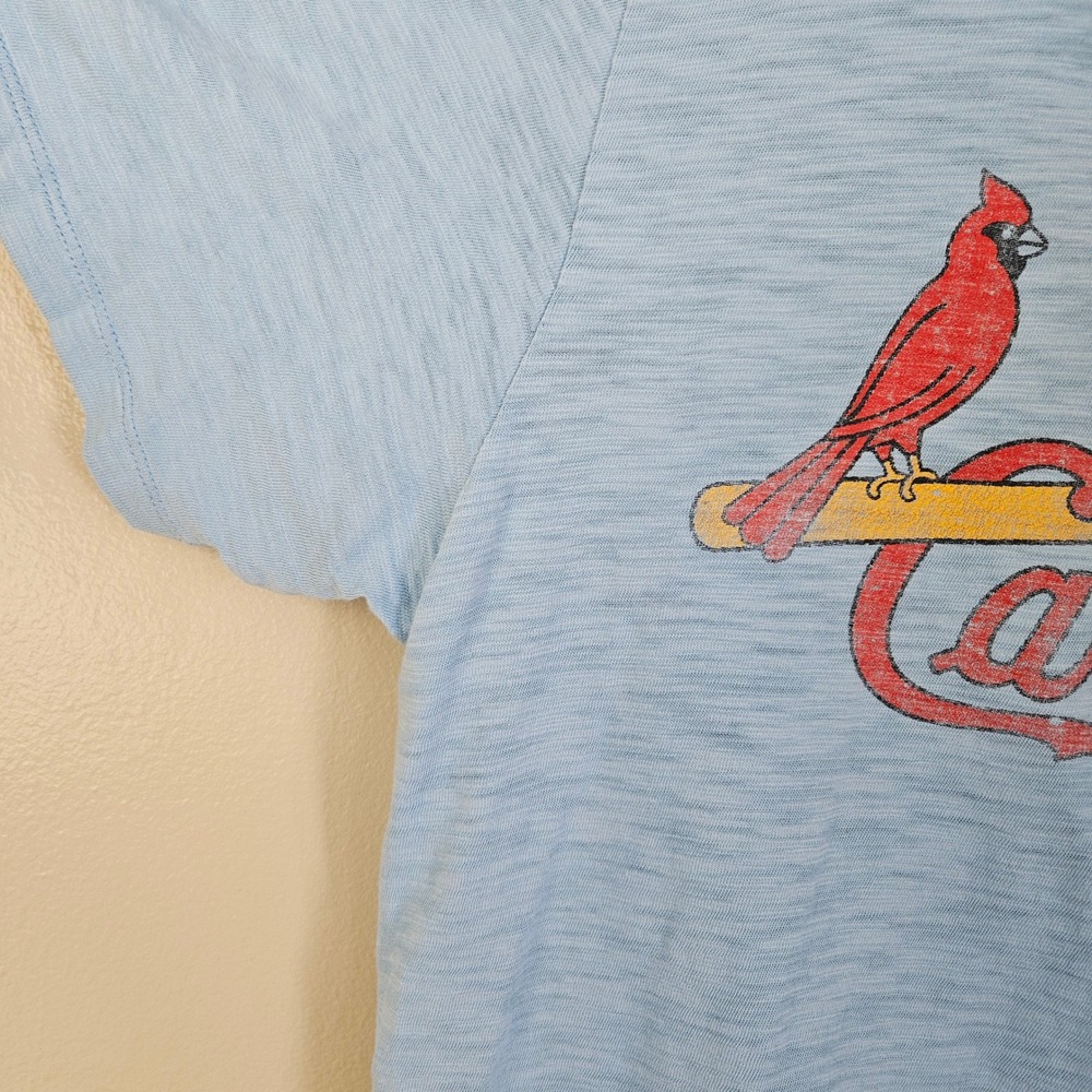 '47 Brand St Louis Cardinals Slub Knit Tee Sz L Light Blue Graphic Top - Picture 5 of 6